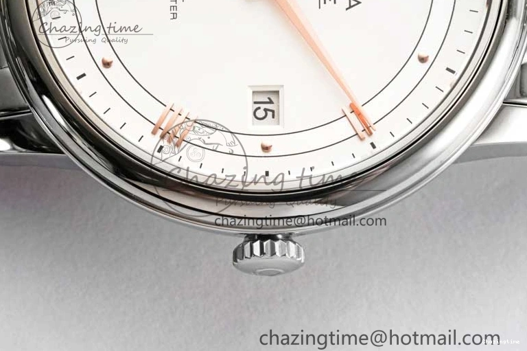 0503 Casual De Ville SS DIWF 1:1 Best Edition White Dial RG Markers on SS Bracelet MIYOTA 7847